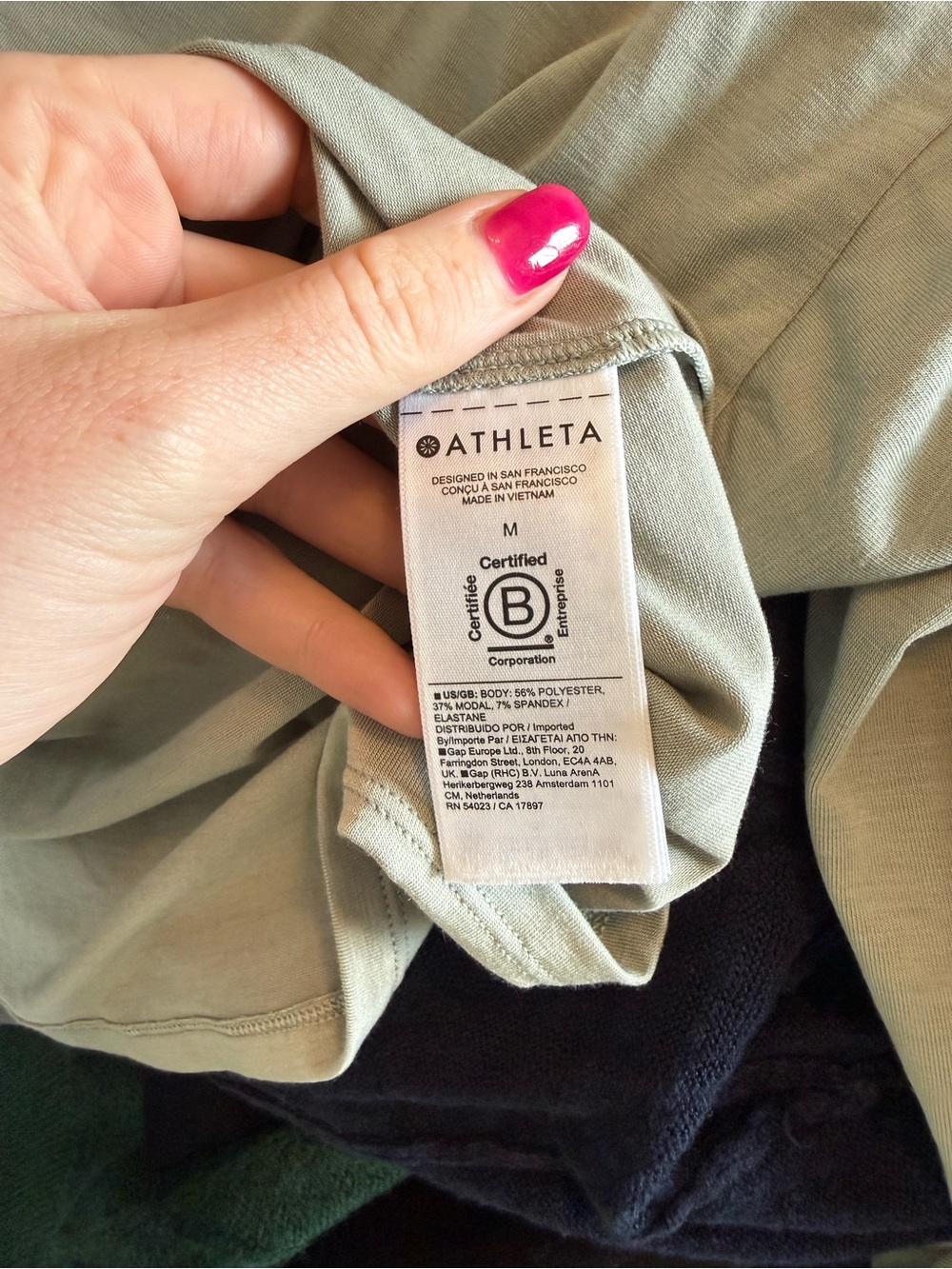 NWOT Athleta Boat Neck 3/4 Sleeve Top - Picture 5 of 5